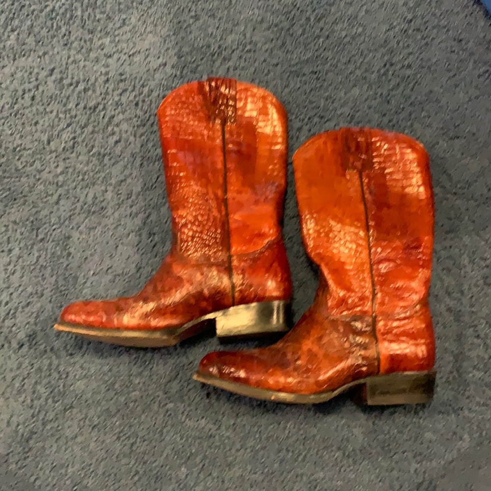 Genuine Alligator Skin Boots